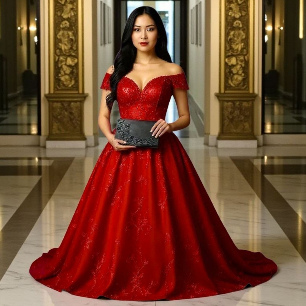 La Regale Beaded Satin Clutch Embellished Floral Design From The 1950s! Vintage